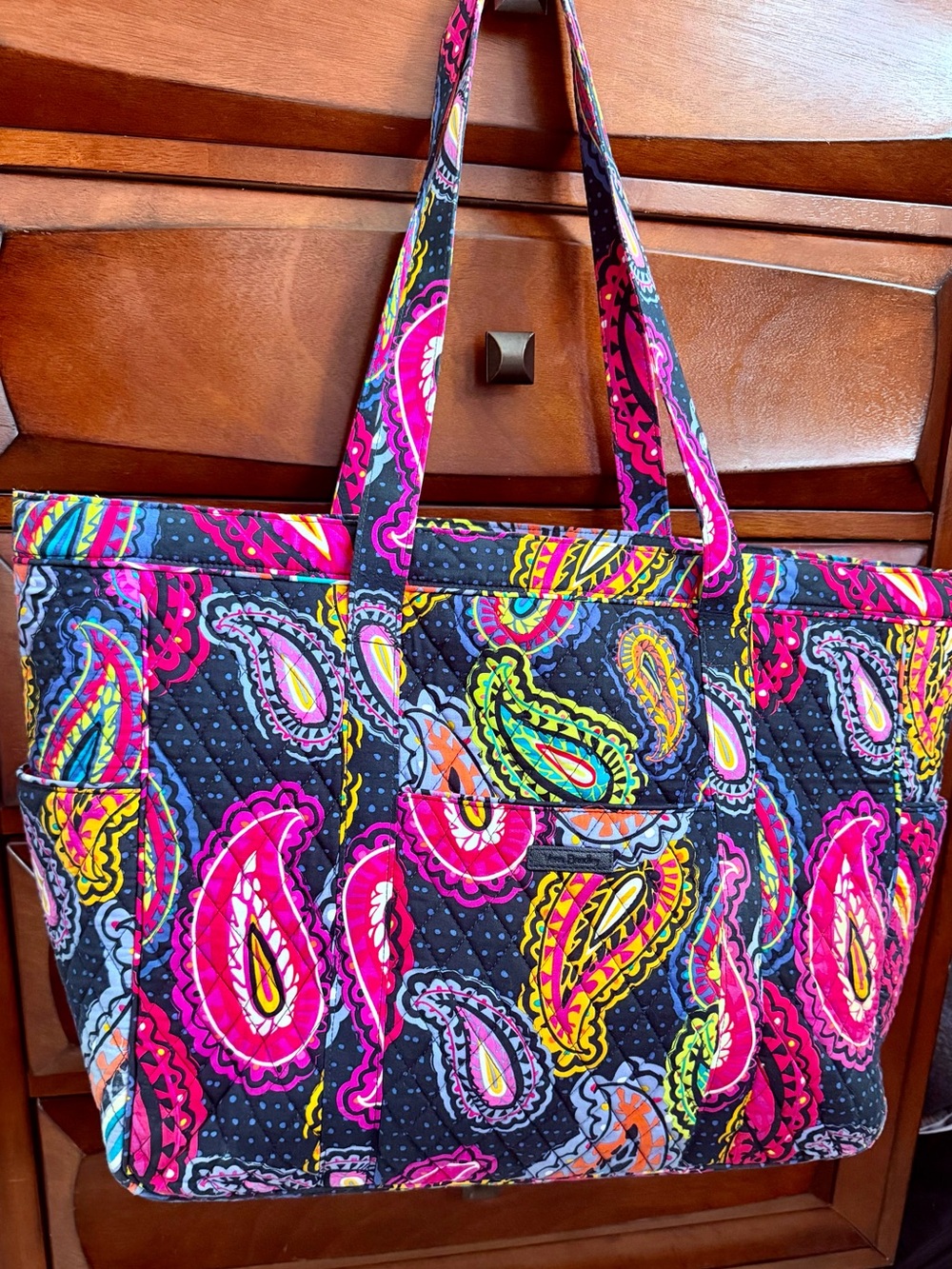 VERA BRADLEY MILLER TRAVEL TOTE BAG, TWILIGHT PAISLEY